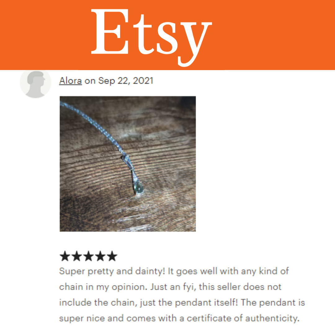 Review Zlatka jewelry store. Real moldavite pendant